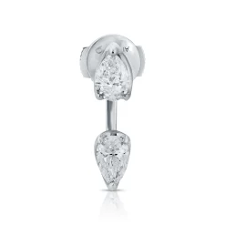 Cheap LARGE PEAR DIAMOND ORBIT EARRING Orbit