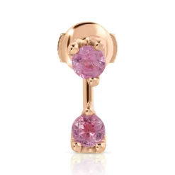 New LARGE ROUND PINK SAPPHIRE ORBIT EARRING Orbit