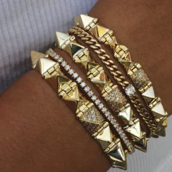 Online LARGE SPIKE BRACELET WITH ONE DIAMOND SPIKE Spikes