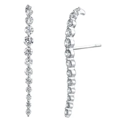 Hot LONG DIAMOND CASCADE EARRINGS Long