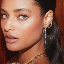 Clearance LONG DIAMOND ROPE EARRINGS Long
