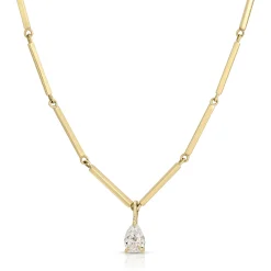 Hot LOUISE NECKLACE WITH PEAR DIAMOND PENDANT Pendants