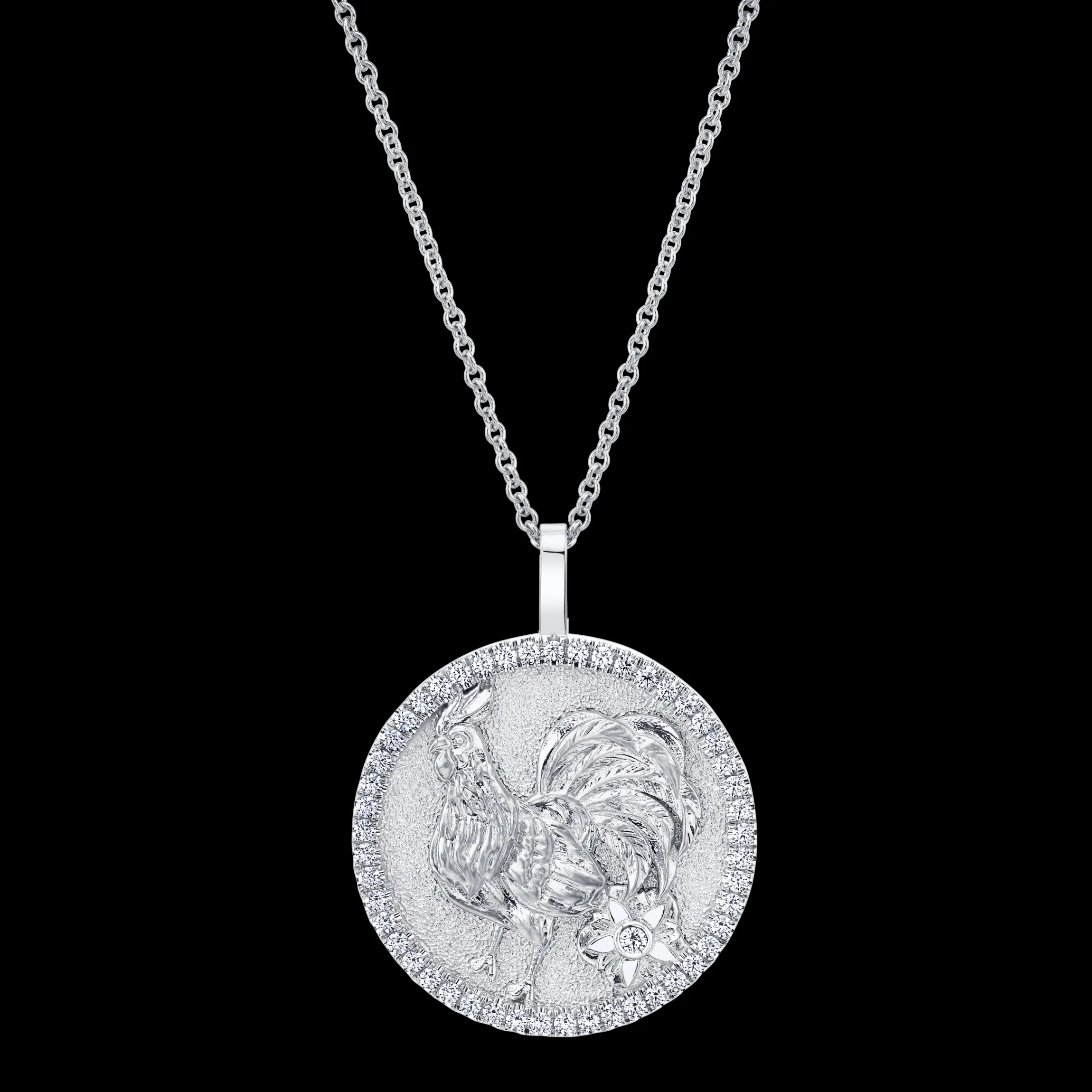 Flash Sale LUCKY DIAMOND ROOSTER TALISMAN Pendants|Lucky Tailsman