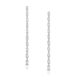 Online MARQUISE DIAMOND DROP EARRINGS Long