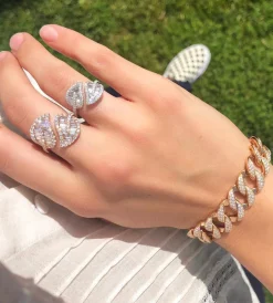 Hot MEDIUM LEAF DIAMOND RING Leaf