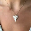 Shop MEDIUM SHARK TOOTH PENDANT WITH DIAMOND FRAME One Of A Kind