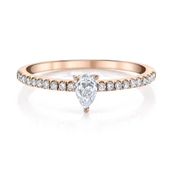 Best Sale ME/YOU PEAR DIAMOND PAVE RING Stacking