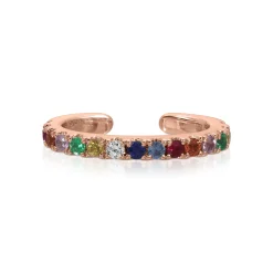 Store MULTI-COLOR DIAMOND AND FINE GEMSTONE EAR CUFF Ear Cuffs