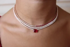 Online OVAL DIAMOND CHOKER Chokers