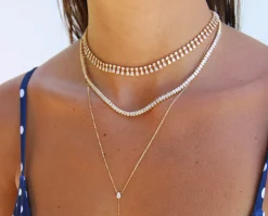 Online OVAL DIAMOND CHOKER Chokers