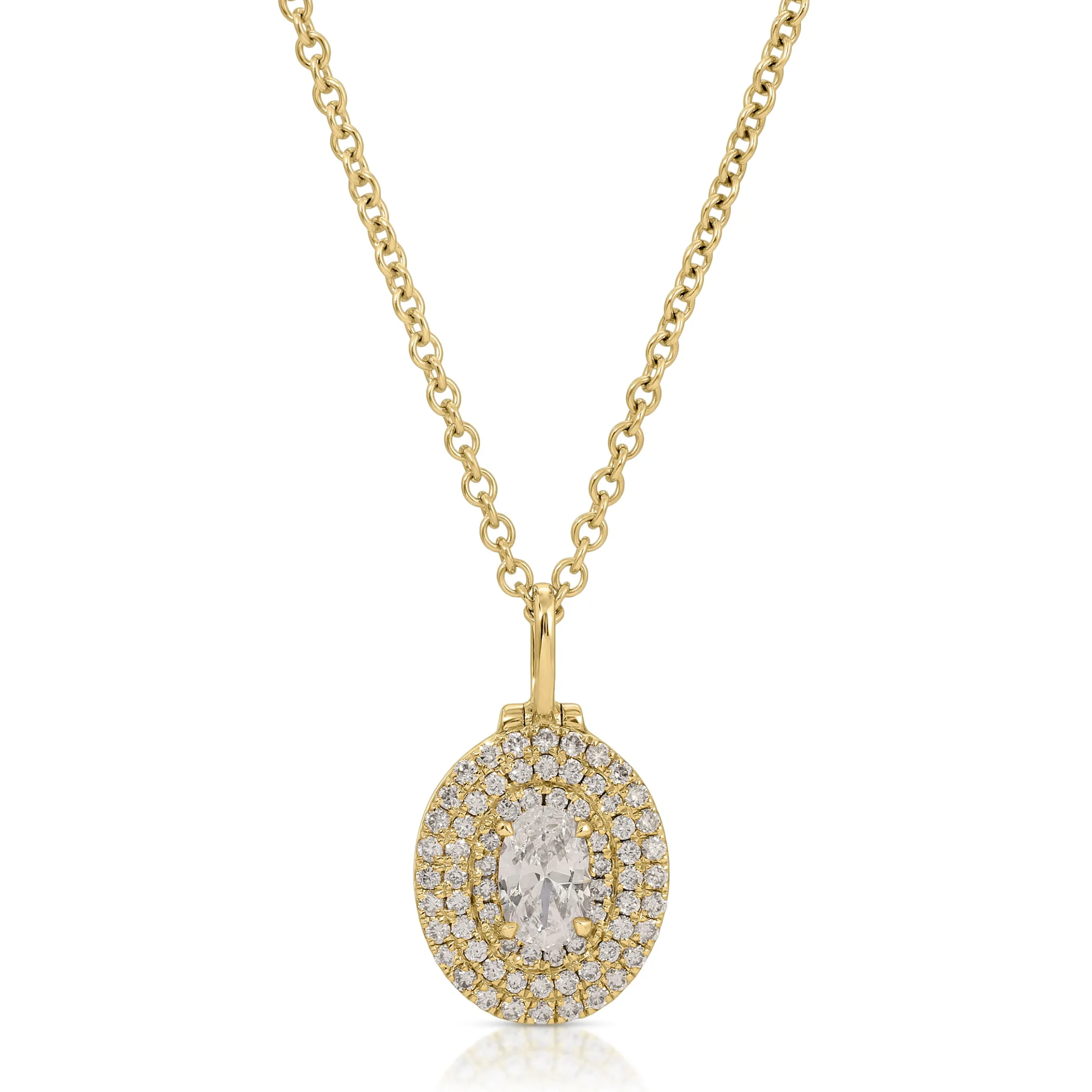 Cheap OVAL SHAPED DIAMOND LOULOU LOCKET Pendants