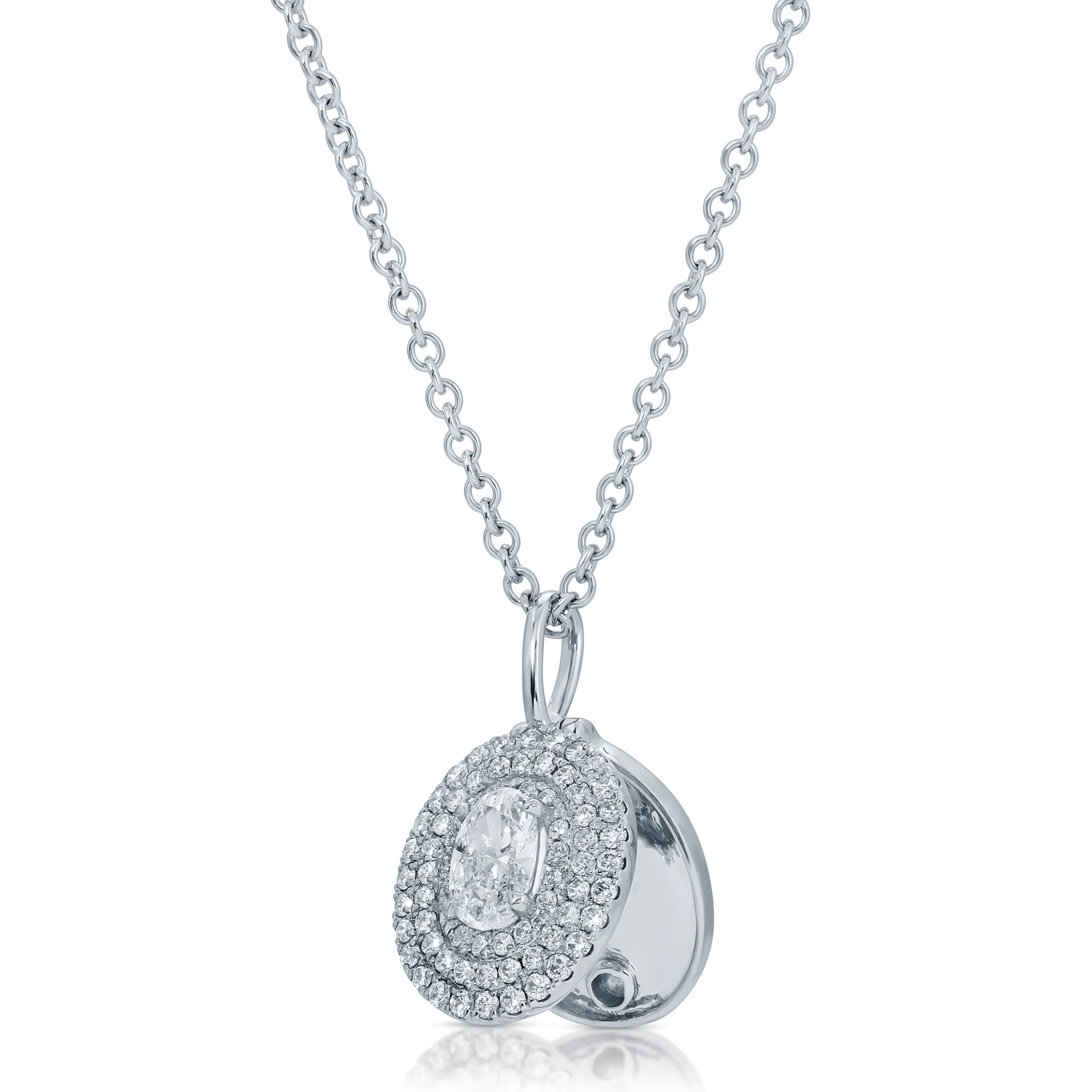 Cheap OVAL SHAPED DIAMOND LOULOU LOCKET Pendants