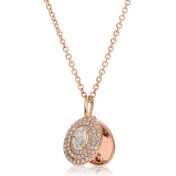 Cheap OVAL SHAPED DIAMOND LOULOU LOCKET Pendants