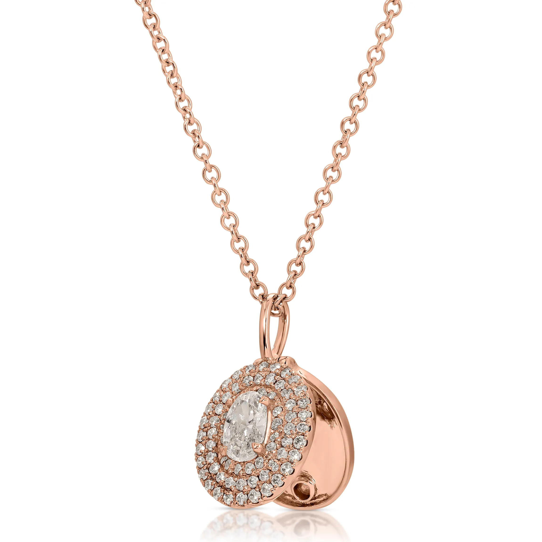 Cheap OVAL SHAPED DIAMOND LOULOU LOCKET Pendants