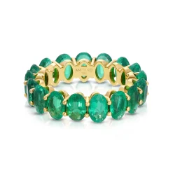 Online OVAL SHAPED EMERALD ETERNITY BAND Eternity