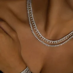 Fashion PALOMA ROUND AND PEAR DIAMOND CHOKER Chokers