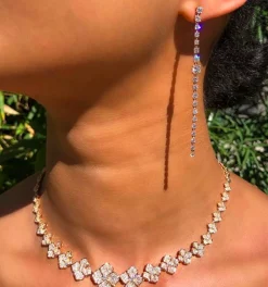 New PAVE DIAMOND CORSAGE CHOKER Chokers