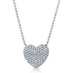 Cheap PAVE DIAMOND HEART NECKLACE Pendants