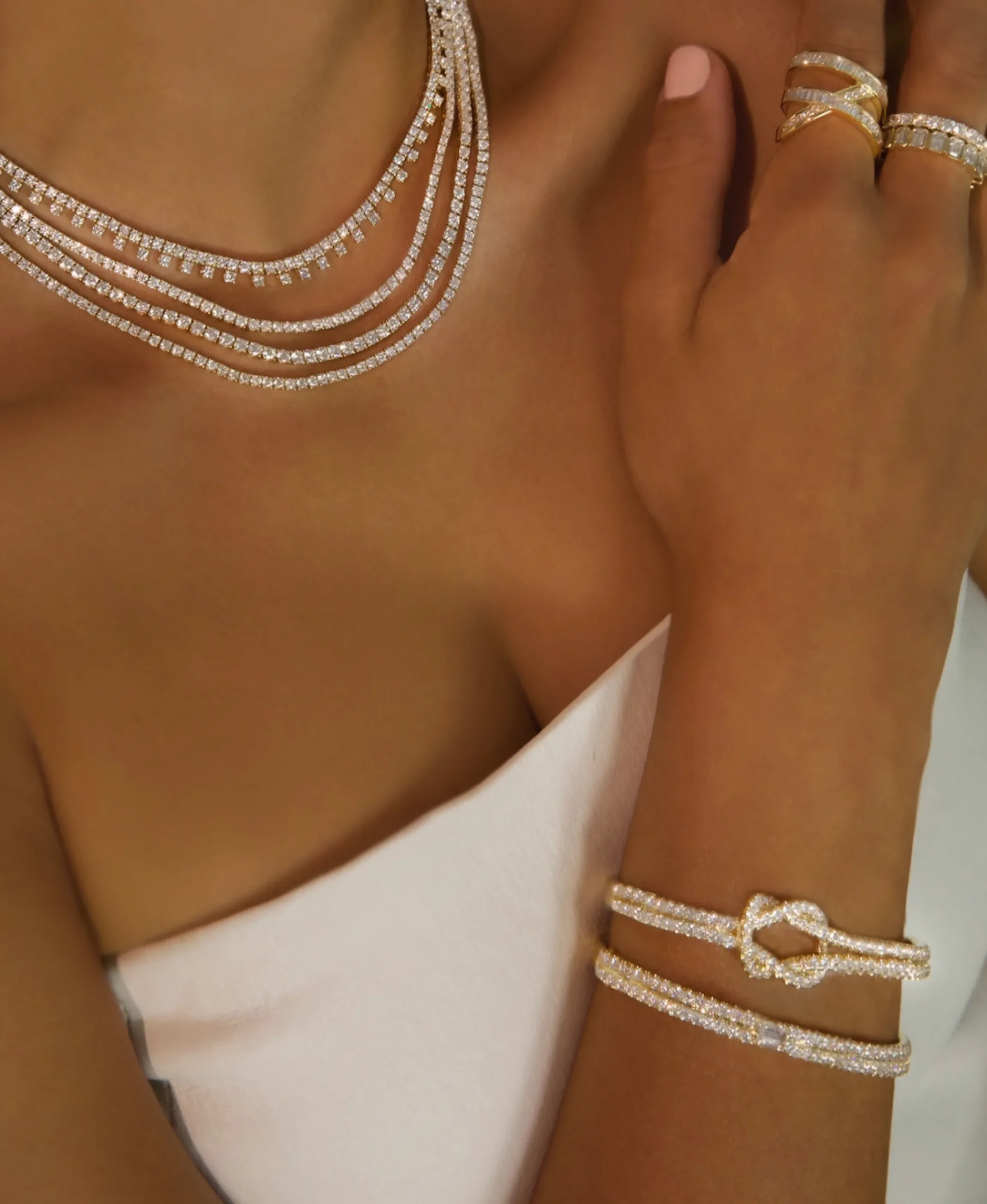 New PAVE GIA BANGLE WITH EMERALD CUT DIAMOND CENTER Bangles