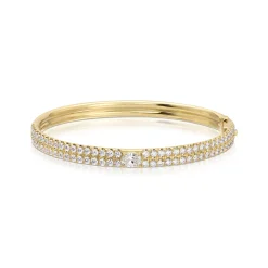 Clearance PAVE GIA BANGLE WITH OVAL DIAMOND CENTER Bangles