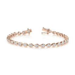 Store PEAR DIAMOND BEZEL TENNIS BRACELET Diamond Link