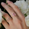 Discount PEAR SHAPE PINK SAPPHIRE RING One Of A Kind