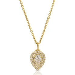 Shop PEAR SHAPED DIAMOND PAVE LOULOU LOCKET Pendants