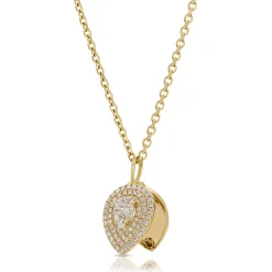 Shop PEAR SHAPED DIAMOND PAVE LOULOU LOCKET Pendants
