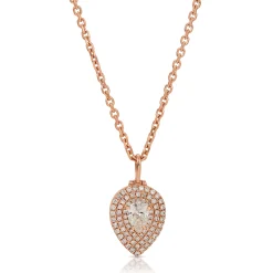 Shop PEAR SHAPED DIAMOND PAVE LOULOU LOCKET Pendants