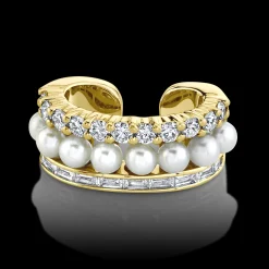 Best Sale PEARL AND DIAMOND LOLA EAR CUFF Ear Cuffs