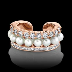 Best Sale PEARL AND DIAMOND LOLA EAR CUFF Ear Cuffs