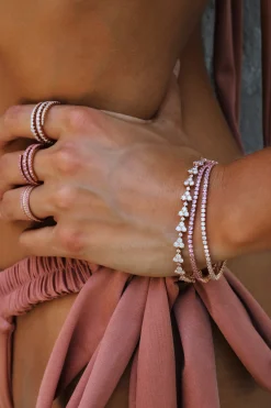 Cheap PINK SAPPHIRE HEPBURN BRACELET Diamond Link