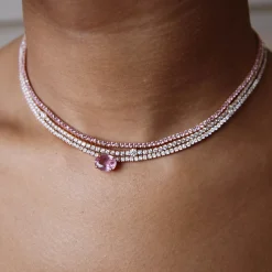 Outlet PINK SAPPHIRE HEPBURN CHOKER Chokers