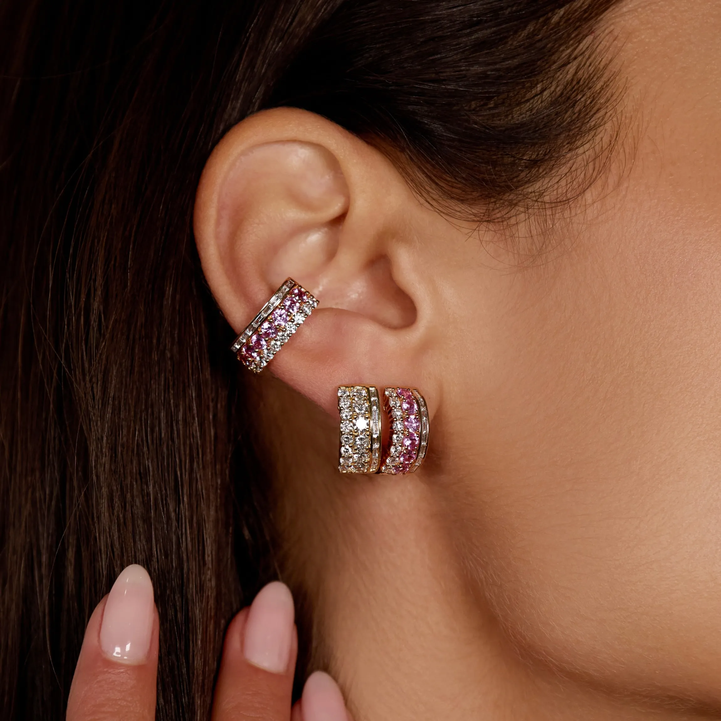 Best Sale PINK SAPPHIRE LOLA EAR CUFF Ear Cuffs