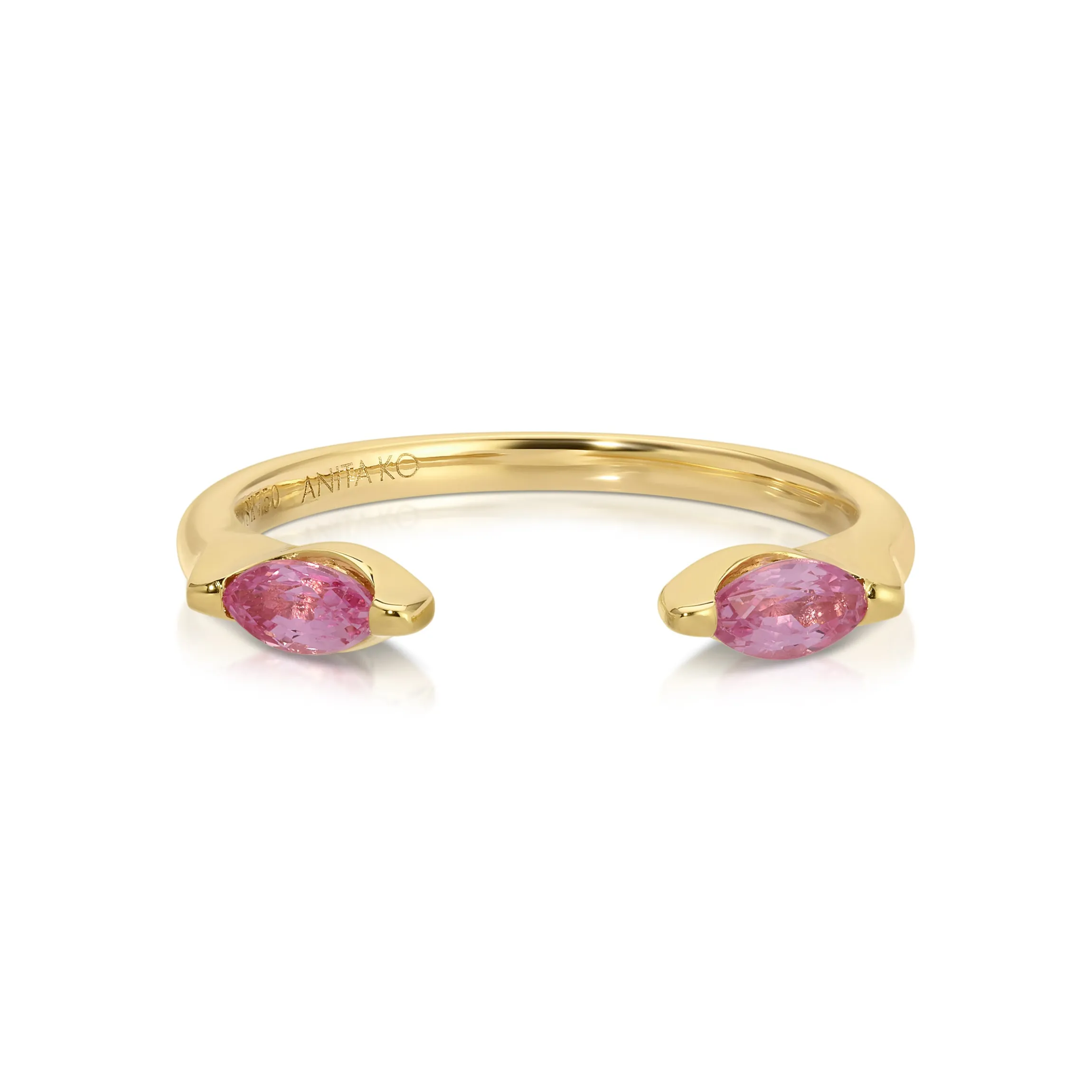 Shop PINK SAPPHIRE MARQUISE ORBIT RING Stacking|Orbit