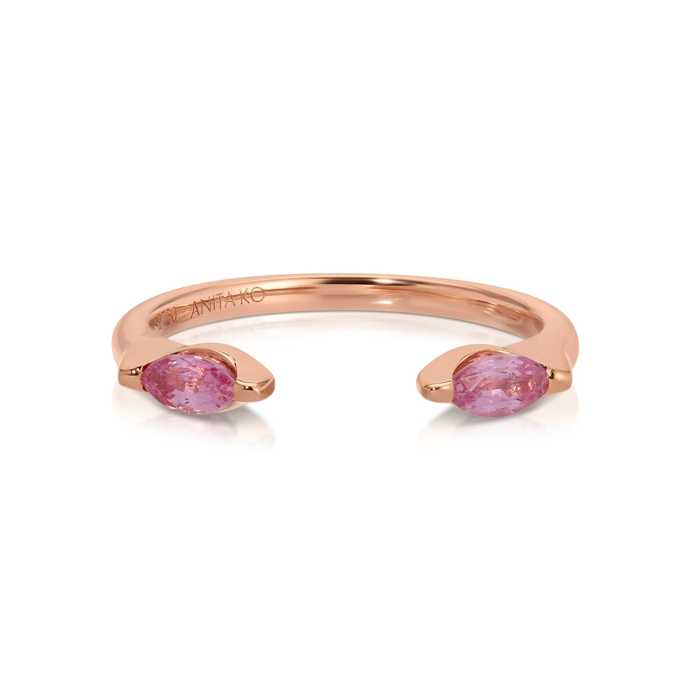 Shop PINK SAPPHIRE MARQUISE ORBIT RING Stacking|Orbit