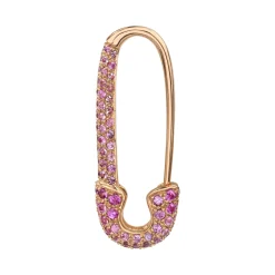 Shop PINK SAPPHIRE SAFETY PIN EARRING Safety Pins & Clips