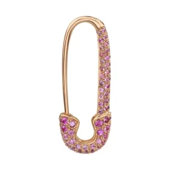 Shop PINK SAPPHIRE SAFETY PIN EARRING Safety Pins & Clips