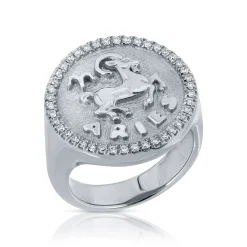 Cheap PINKY DIAMOND ZODIAC RING Pinky