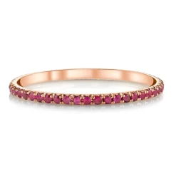 Store ROSE GOLD RUBY ETERNITY BAND Eternity|Stacking