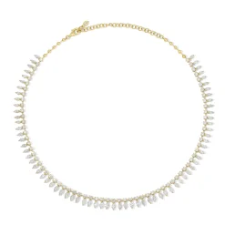 Shop ROUND AND MARQUISE DIAMOND SHAKER NECKLACE Chokers