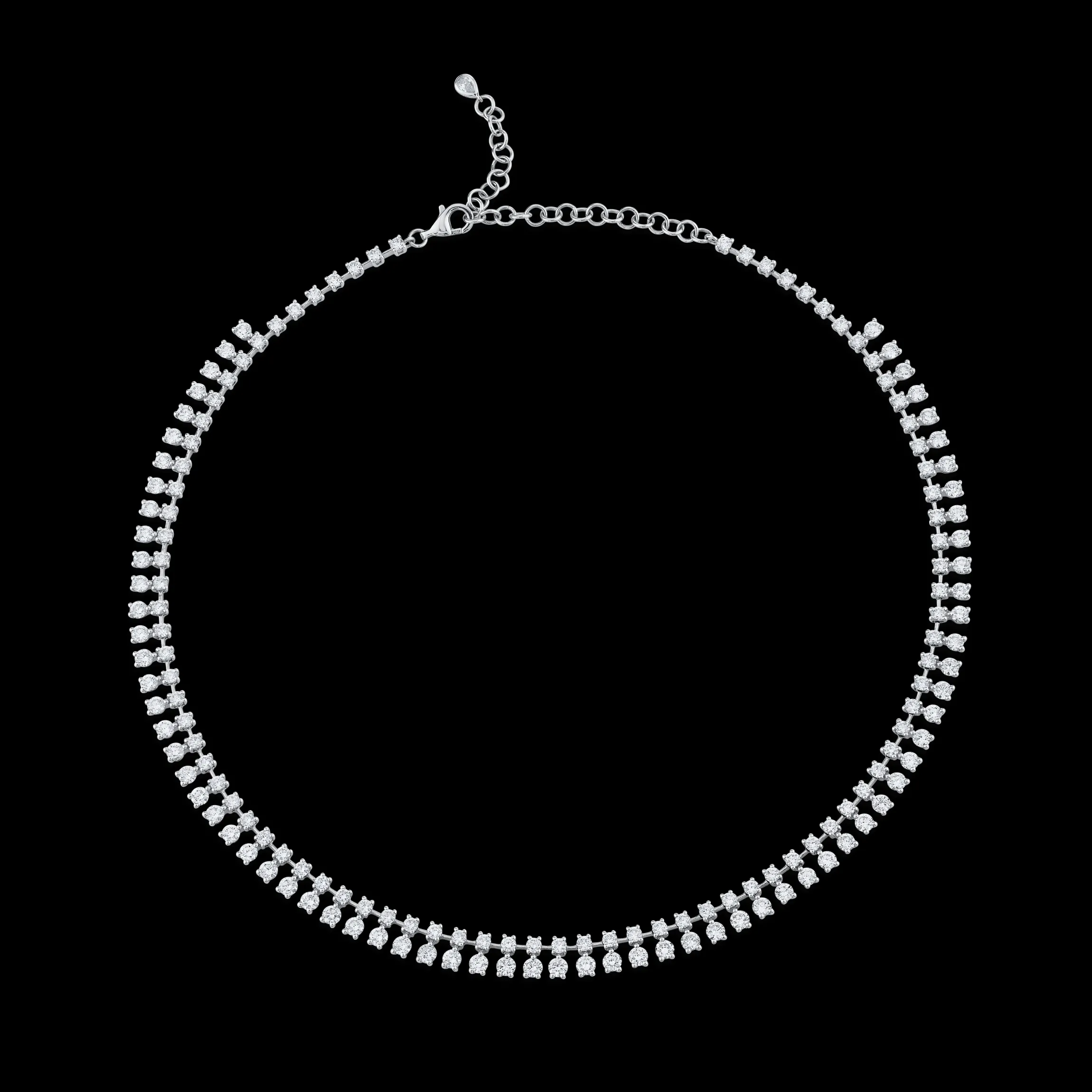 Sale ROUND DIAMOND SHAKER NECKLACE Chokers