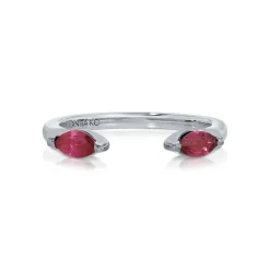 Hot RUBY MARQUISE ORBIT RING Stacking|Orbit