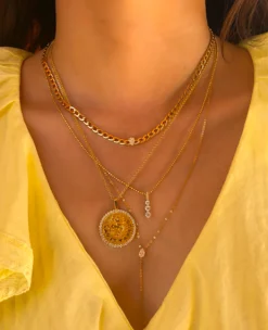 Fashion SAGITTARIUS ZODIAC COIN PENDANT WITH DIAMOND FRAME Pendants|Zodiac Coins