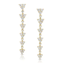 Shop SHORT TRIANGLE ETERNITY DIAMOND DROP EARRINGS Long