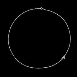Fashion SINGLE DIAMOND INITIAL NECKLACE Diamond Initial