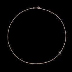 Fashion SINGLE DIAMOND INITIAL NECKLACE Diamond Initial