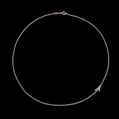 Fashion SINGLE DIAMOND INITIAL NECKLACE Diamond Initial