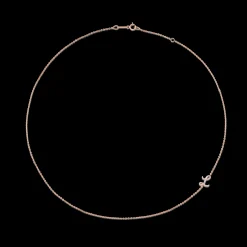 Fashion SINGLE DIAMOND INITIAL NECKLACE Diamond Initial