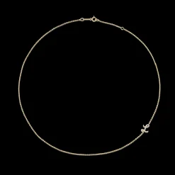 Fashion SINGLE DIAMOND INITIAL NECKLACE Diamond Initial